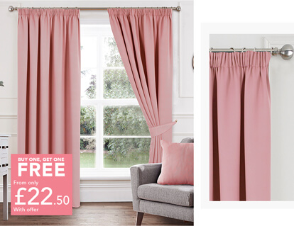 Total Blackout Satin Curtains - RT886